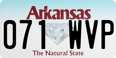 AR license plate 071WVP