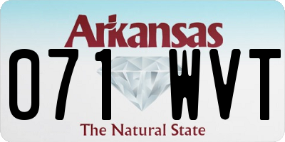 AR license plate 071WVT