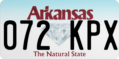 AR license plate 072KPX