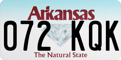 AR license plate 072KQK