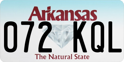 AR license plate 072KQL