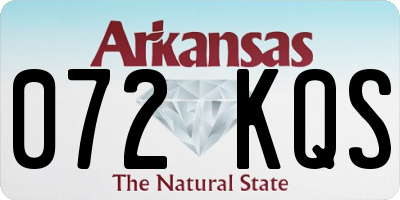AR license plate 072KQS