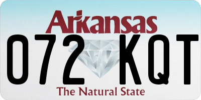 AR license plate 072KQT