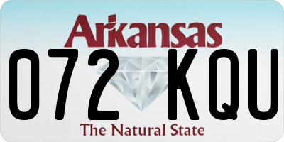 AR license plate 072KQU
