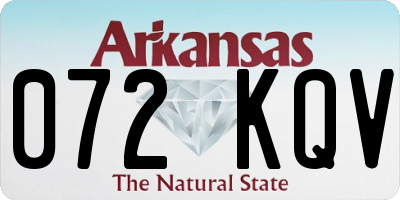 AR license plate 072KQV