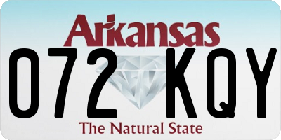 AR license plate 072KQY