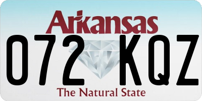 AR license plate 072KQZ