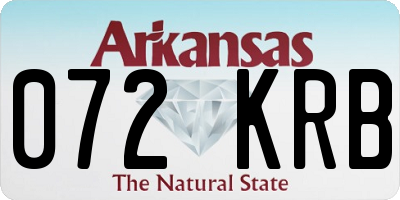 AR license plate 072KRB