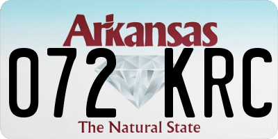 AR license plate 072KRC