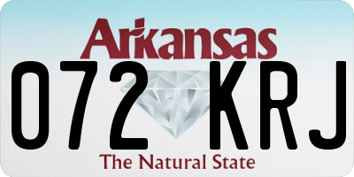 AR license plate 072KRJ