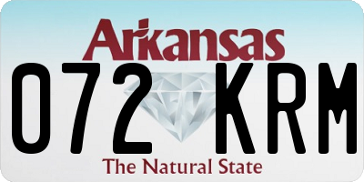 AR license plate 072KRM