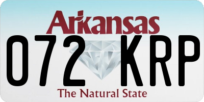 AR license plate 072KRP