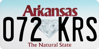 AR license plate 072KRS