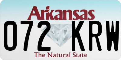 AR license plate 072KRW