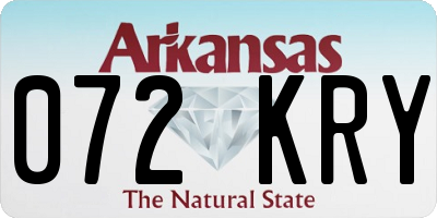 AR license plate 072KRY