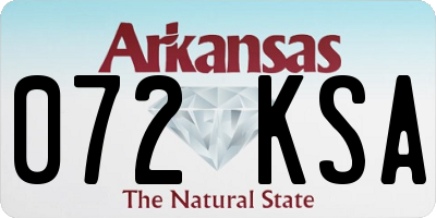 AR license plate 072KSA