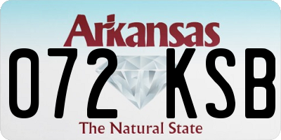 AR license plate 072KSB