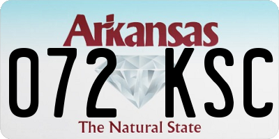AR license plate 072KSC