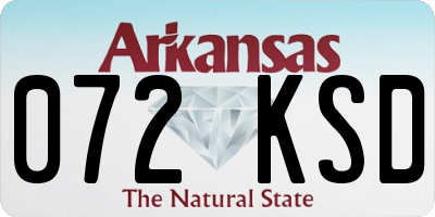 AR license plate 072KSD