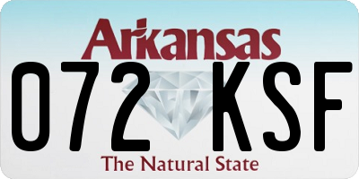 AR license plate 072KSF