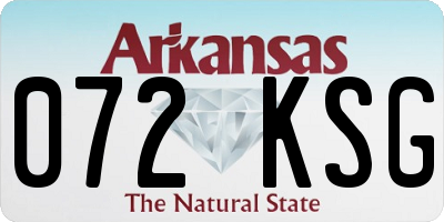 AR license plate 072KSG