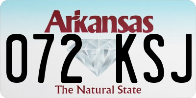 AR license plate 072KSJ
