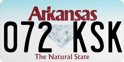AR license plate 072KSK