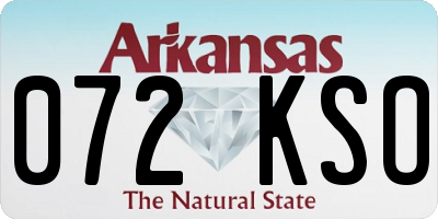 AR license plate 072KSO