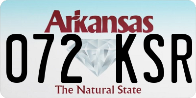 AR license plate 072KSR