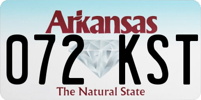AR license plate 072KST