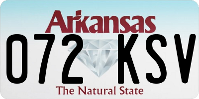 AR license plate 072KSV