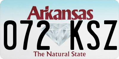 AR license plate 072KSZ