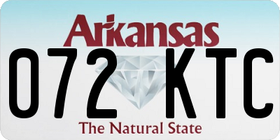 AR license plate 072KTC