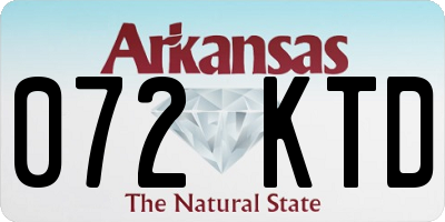 AR license plate 072KTD
