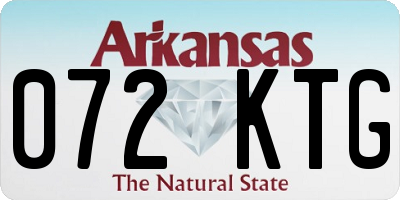 AR license plate 072KTG