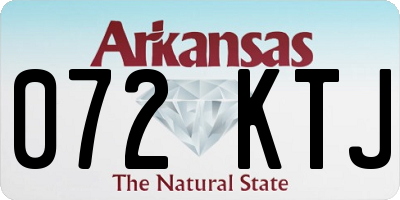 AR license plate 072KTJ