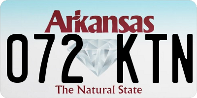 AR license plate 072KTN