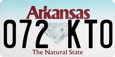 AR license plate 072KTO