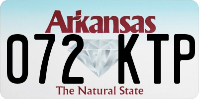 AR license plate 072KTP