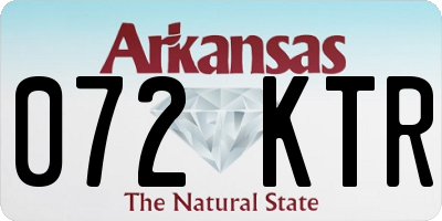 AR license plate 072KTR