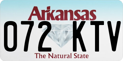 AR license plate 072KTV