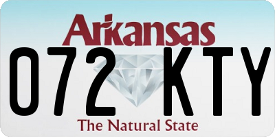 AR license plate 072KTY