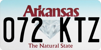 AR license plate 072KTZ