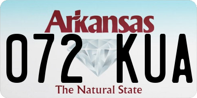 AR license plate 072KUA