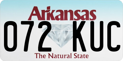 AR license plate 072KUC
