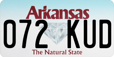 AR license plate 072KUD