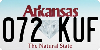 AR license plate 072KUF