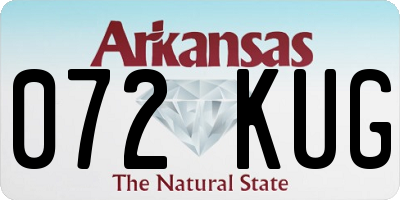 AR license plate 072KUG