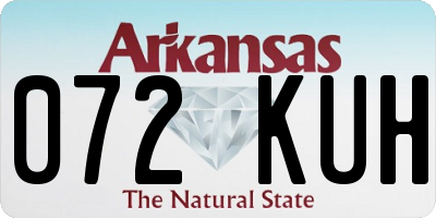 AR license plate 072KUH