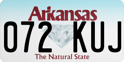 AR license plate 072KUJ